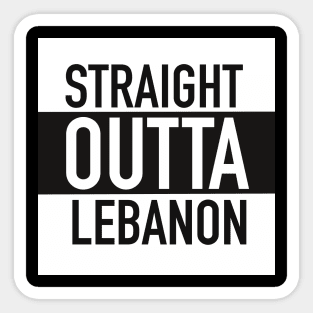 STRAIGHT OUTTA LEBANON Mugs Coffee Mugs T-Shirts Stickers Sticker